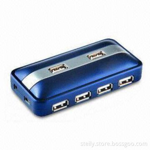 7-port USB 2.0 Hub with High-speed Transmission, Customized Colors and Logos Welcomed